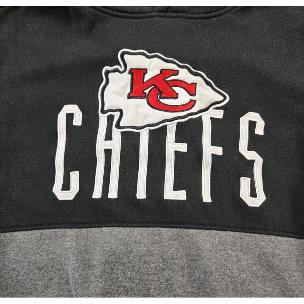 NFL Kansas City Chiefs Men's Hooded Sweatshirt No Drawstring Pockets‎ Size M - Picture 3 of 10